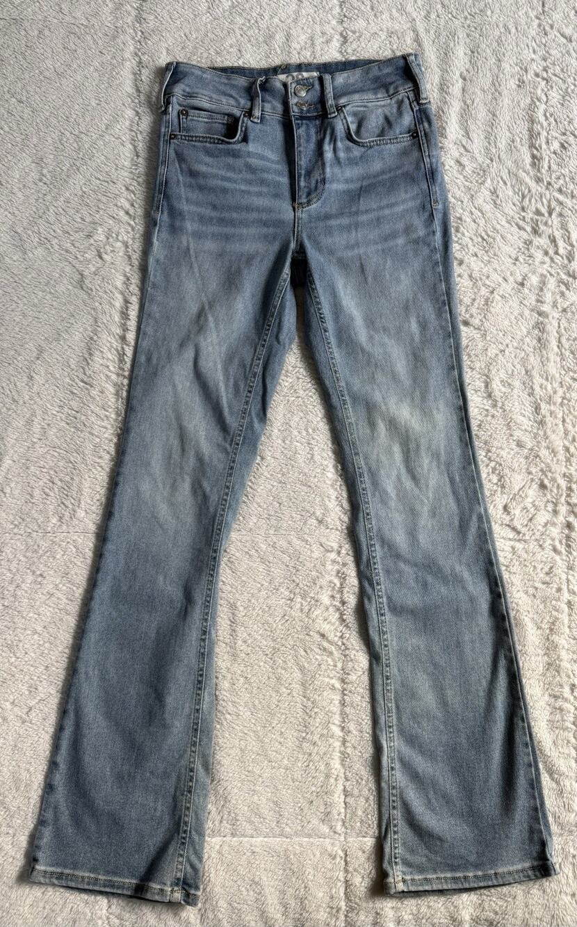 We The Free Free People Flare Jeans Size 28 Medium Wash Bootcut Retro Stretch